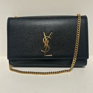 YSL KATE MEDIUM IN GRAIN DE POUDRE EMBOSSED LEATHER